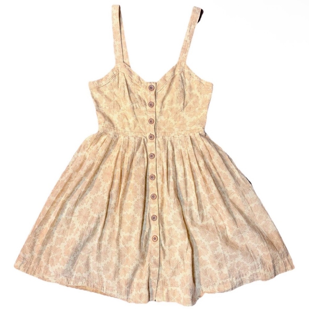Anthropologie Maeve Yellow Dragonfly Cafe Seersucker Dress - Size 6